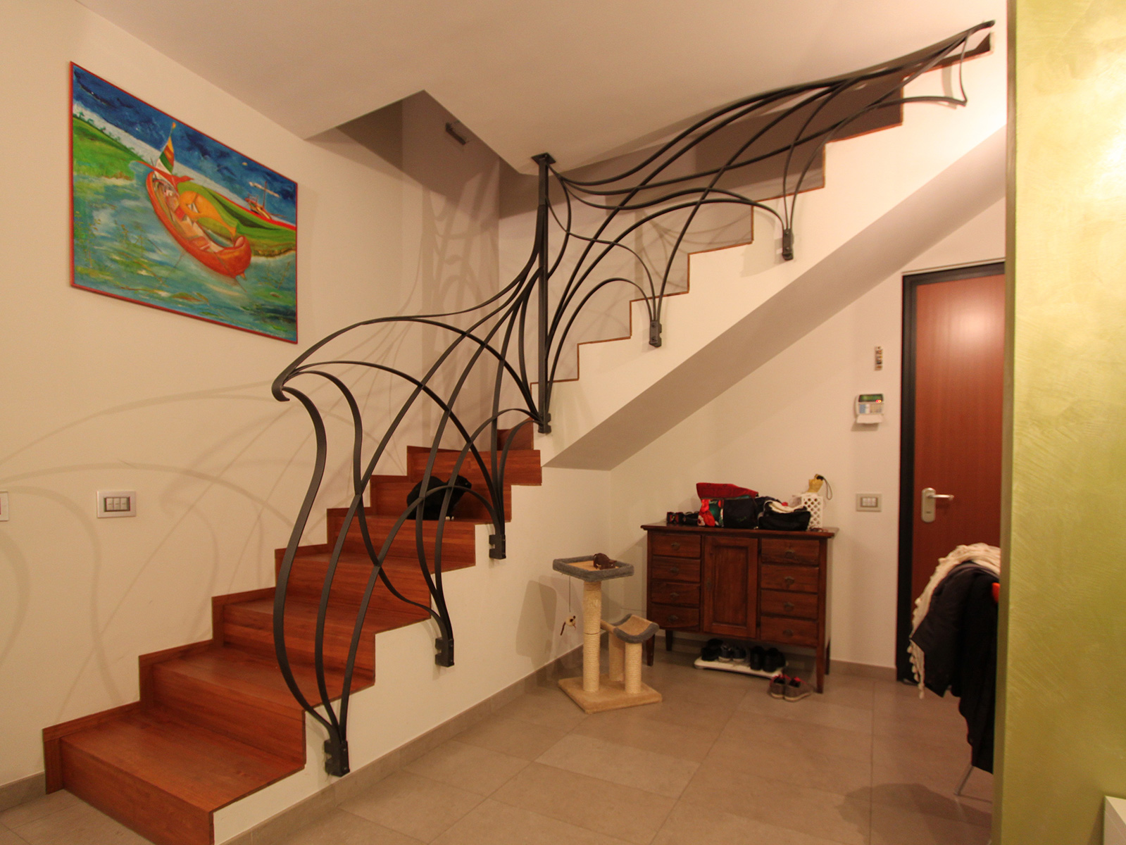 corrimano decorato fabbro